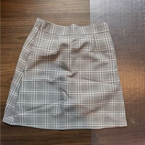 Gray Plaid Women's Skirt